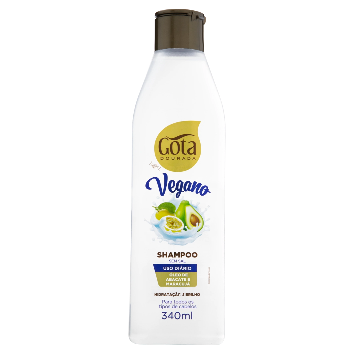 Shampoo Gota Dourada Uso Diário Vegano 340ml