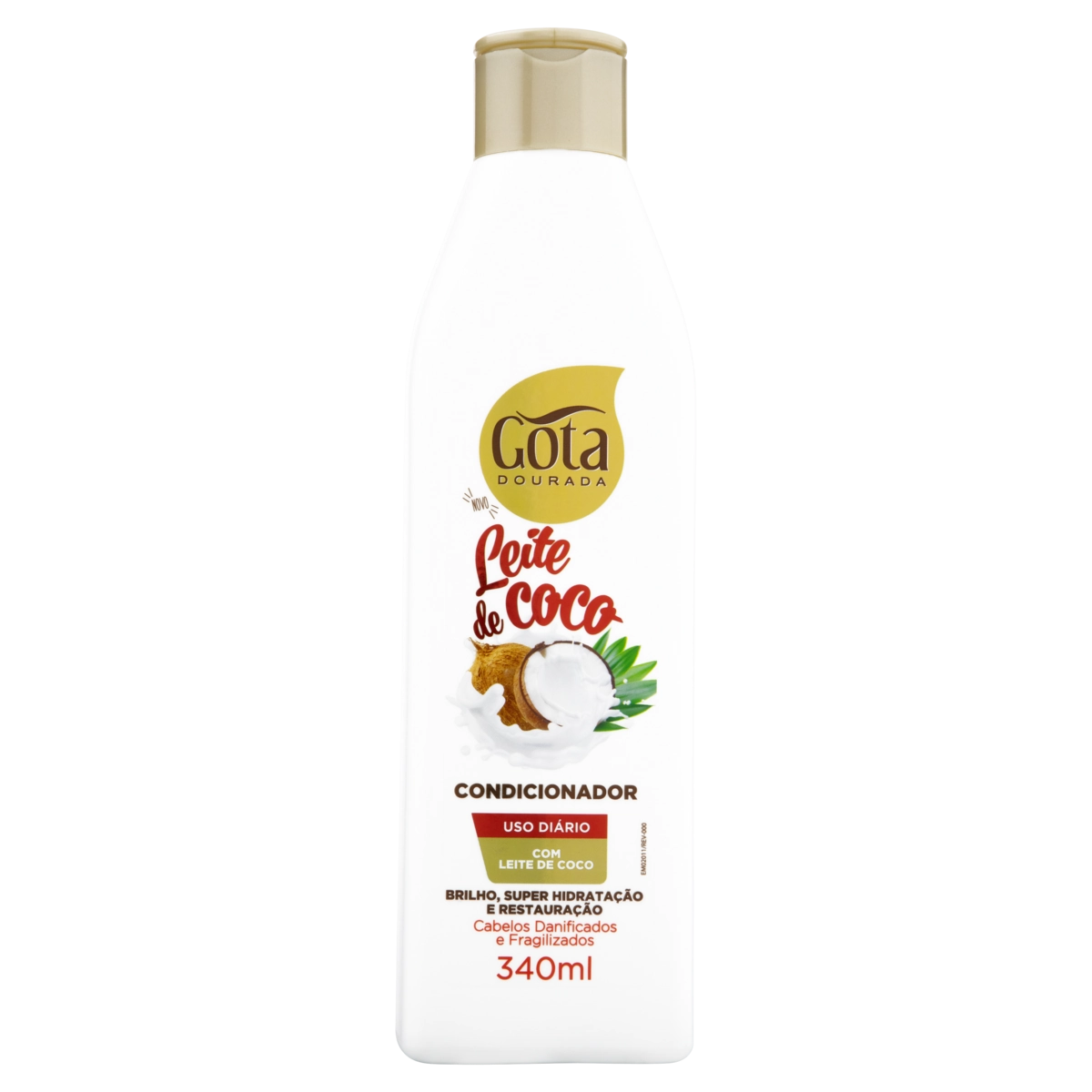 Condicionador Gota Dourada Leite De Coco Frasco 340ml