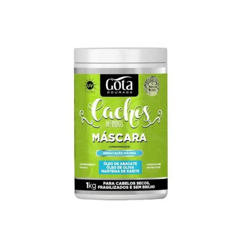 Masc Gota Dourada Cachos Definidos 1kg
