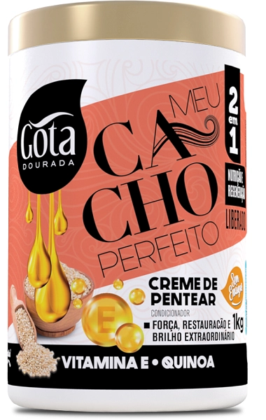 Cr Pent Gota Dourada Meu Cacho Perfeito 1k Vit E /quinoa