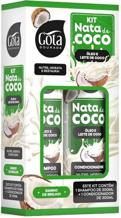 Kit Gota Dourada Sh Cond 300ml Nata De Cocoel