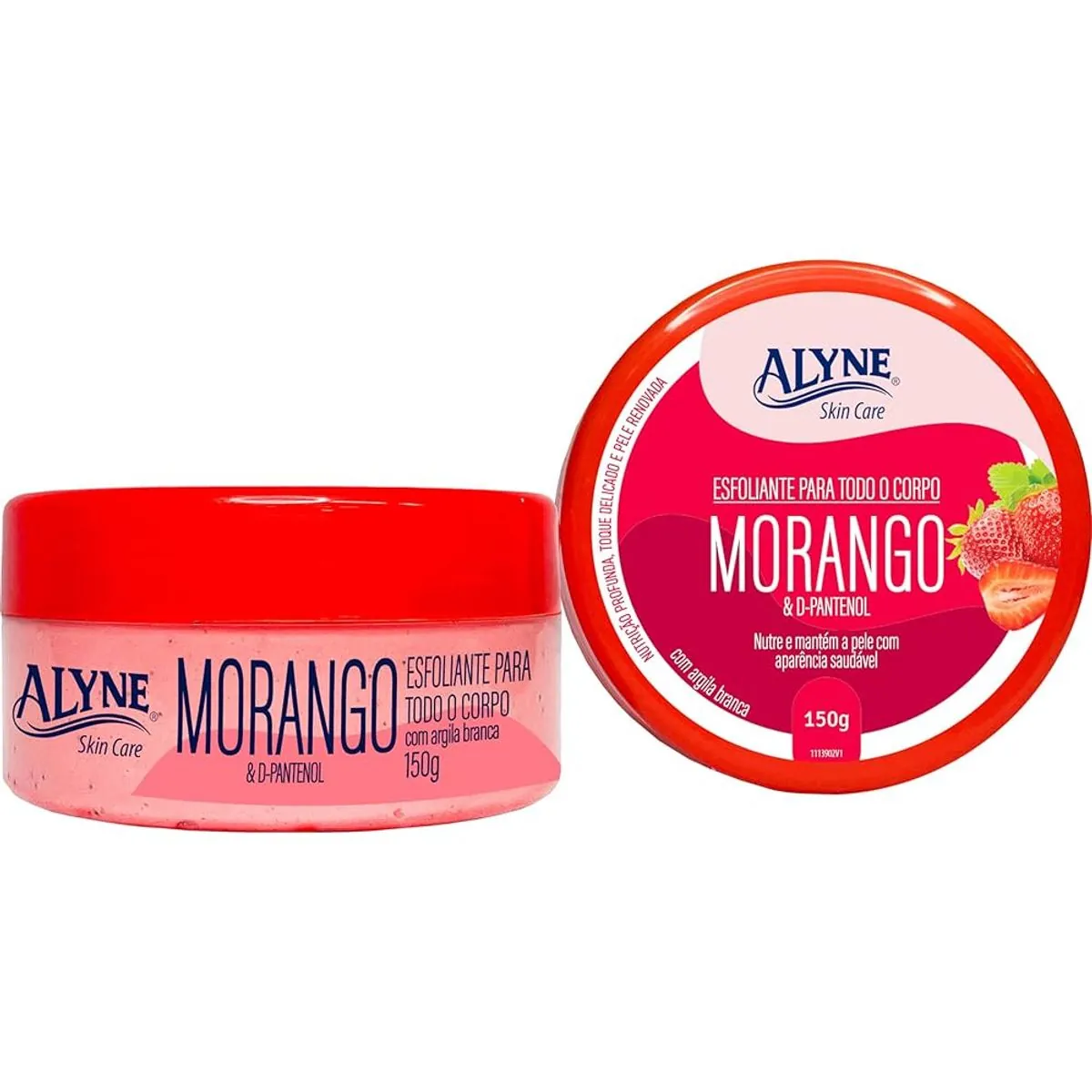 Creme Esfoliante Morango E Pantenol Alyne 150g