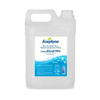 Alcool Gel Aseplyne 70 Neut P/maos 4,5kg