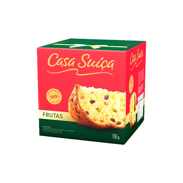 Panettone Casa Suica 750gr Frutas