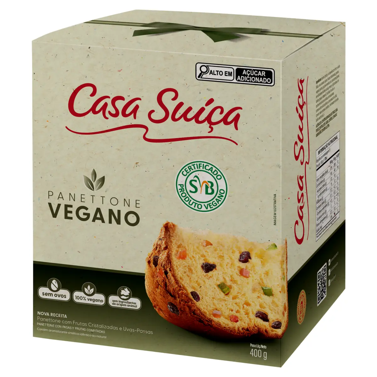 Panettone Casa Suica Vegano Frutas 400g