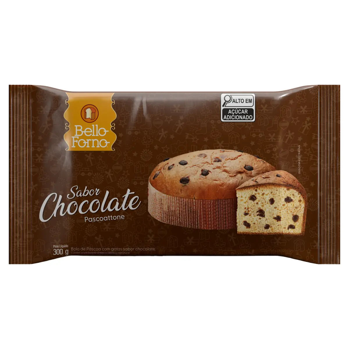 Bolo De Páscoa Com Gotas De Chocolate Bello Forno Pascoattone Pacote 300g