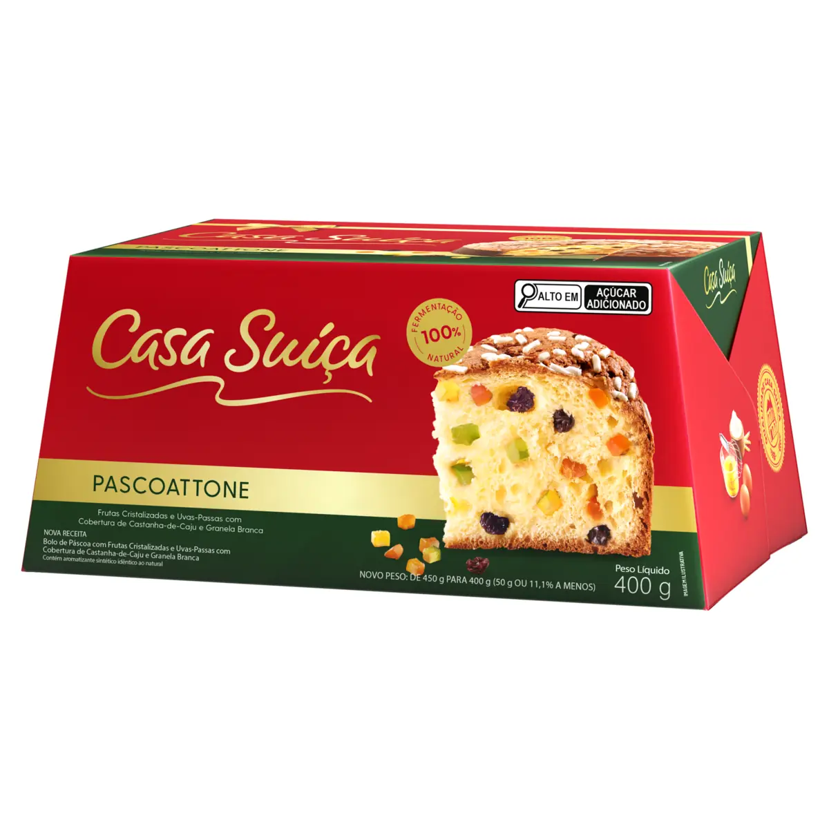 Bolo De Páscoa Com Frutas Cristalizadas E Uvas Passas Cobertura Castanha De Caju E Granela Branca Ca