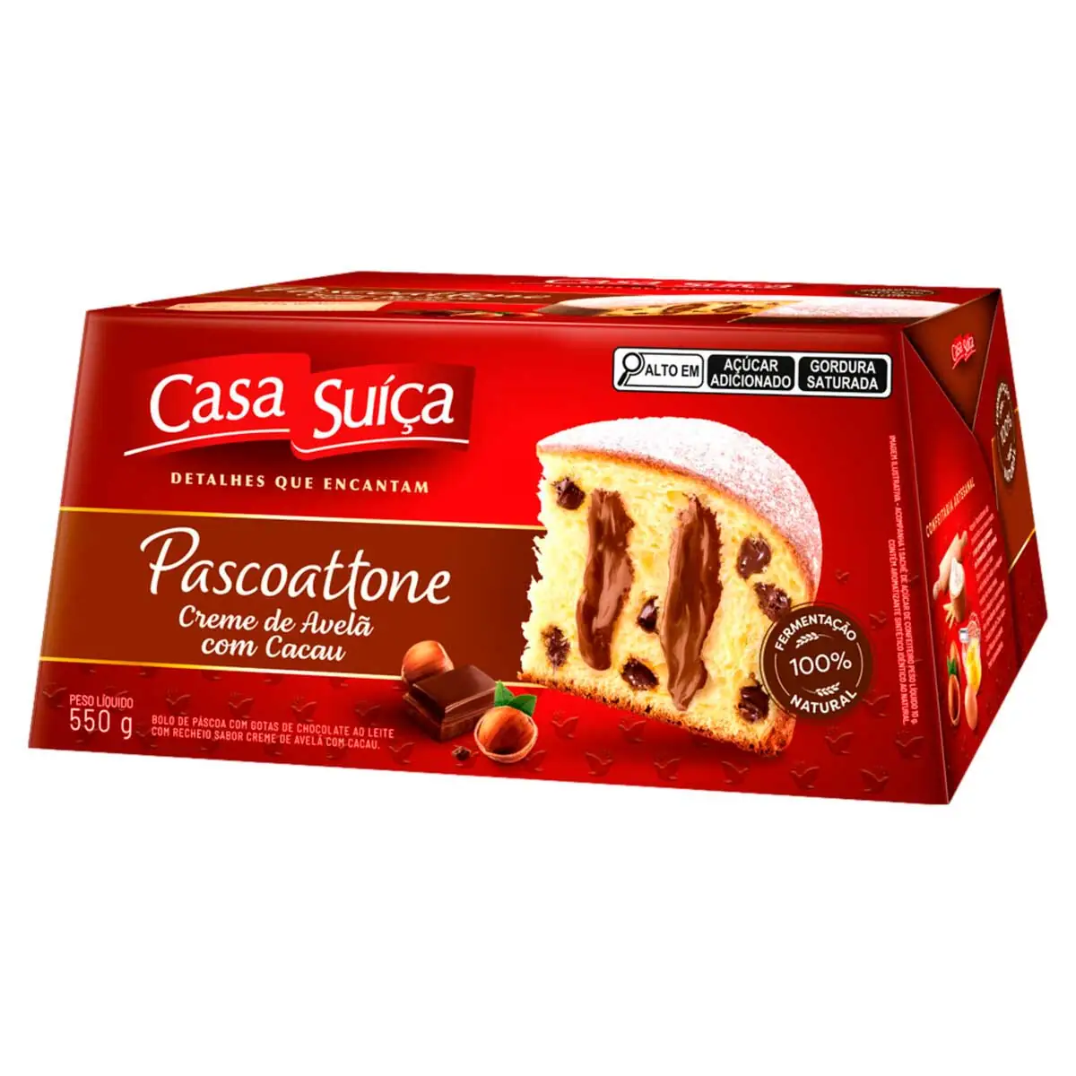 Colomba Pascoattone Creme de Avelã com Cacau Casa Suíça 550g