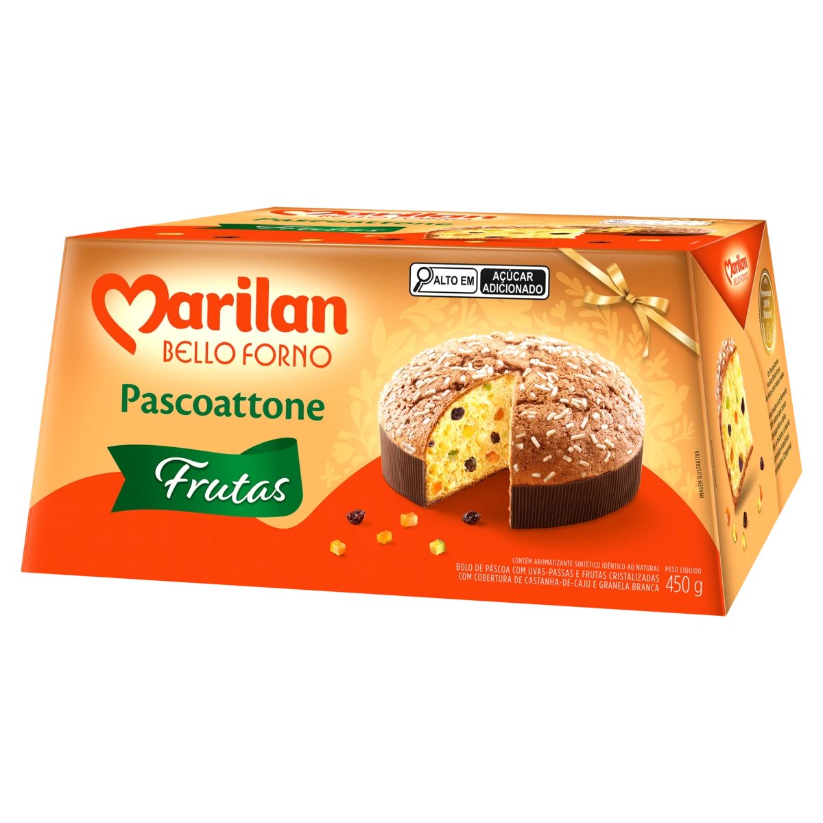 Bolo De Páscoa Com Frutas Cristalizadas E Uvas Passas Cobertura Castanha De Caju E Granela Branca Ma