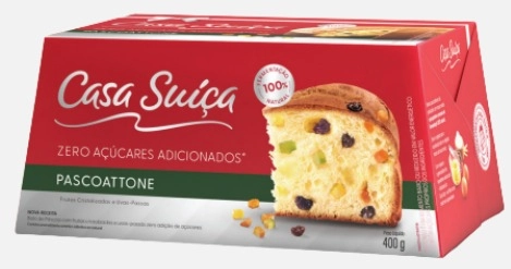 Bolo De Páscoa Com Frutas Cristalizadas E Uvas Passas Casa Suíça Pascoattone Caixa 400g