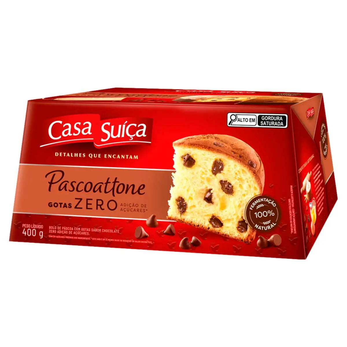 Pascoattone Gotas de Chocolate Casa Suíça Zero Açúcar 400g