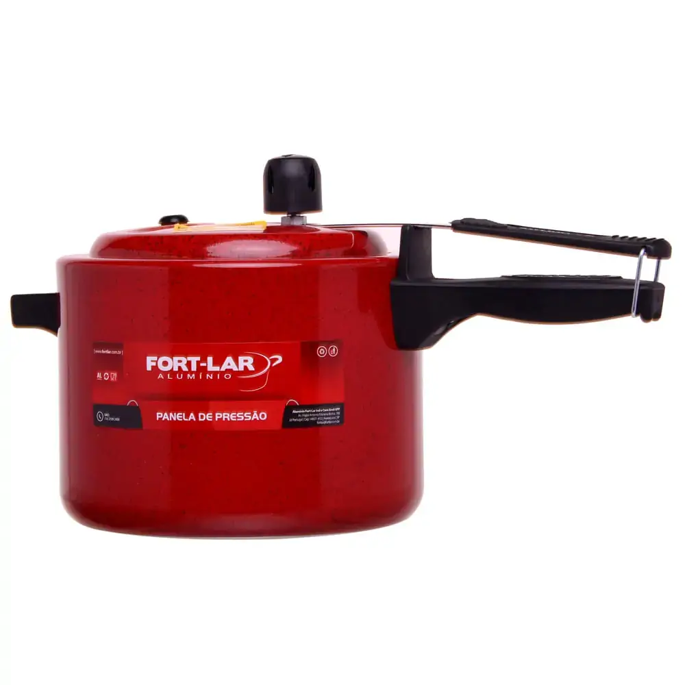 Panela De Pessao Color 4,5lts Vermelha