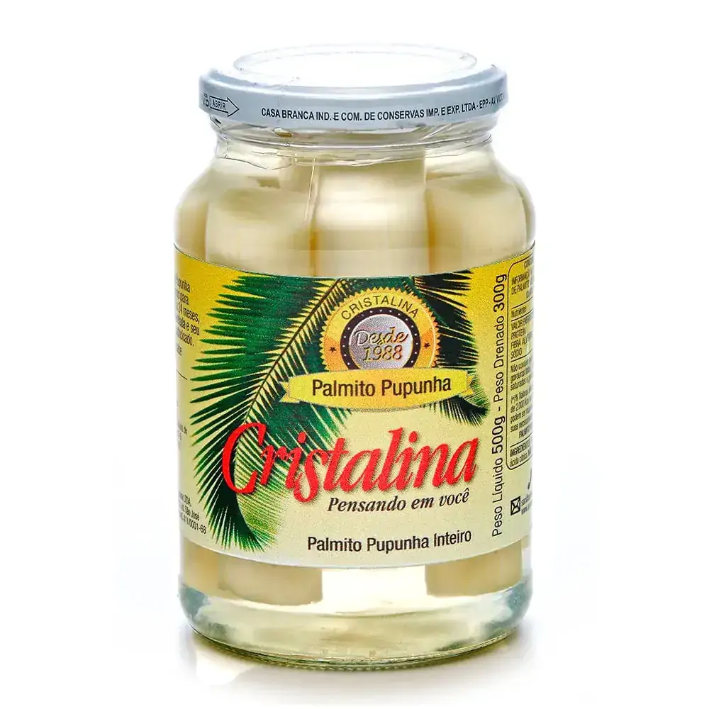 Palmito Cristalina 180gr Pupunha Inteiro