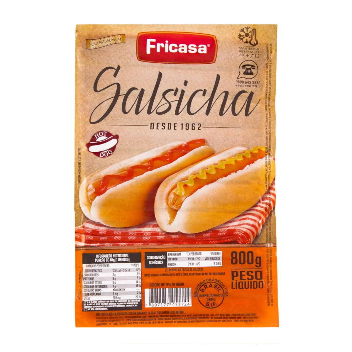Salsicha Fricasa 800g