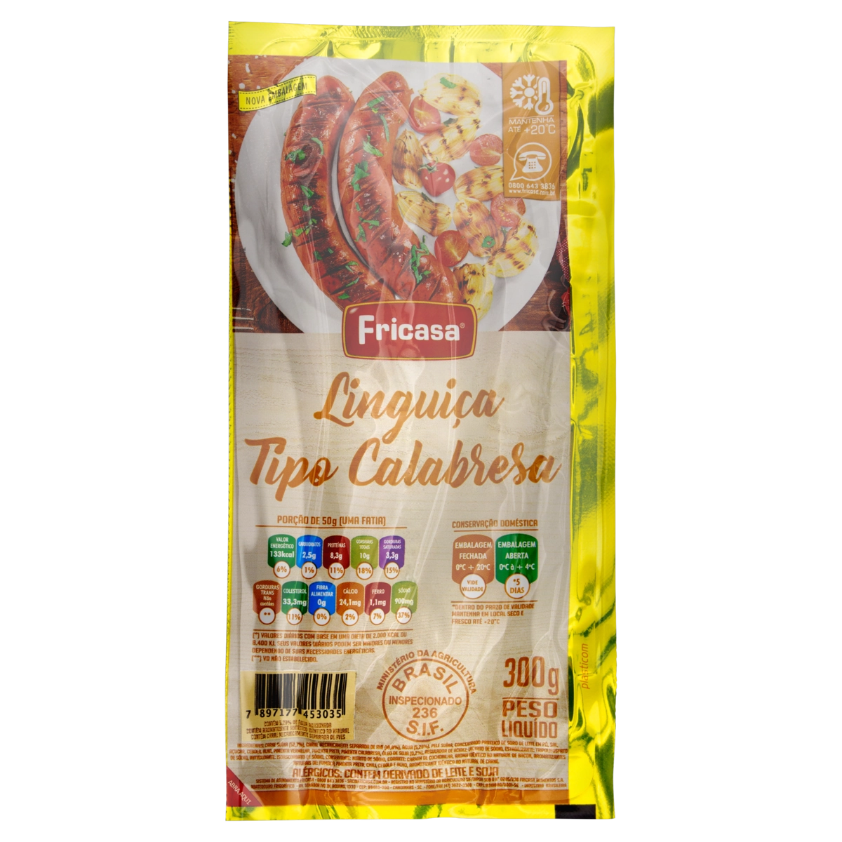 Linguiça Calabresa Fricasa 300g