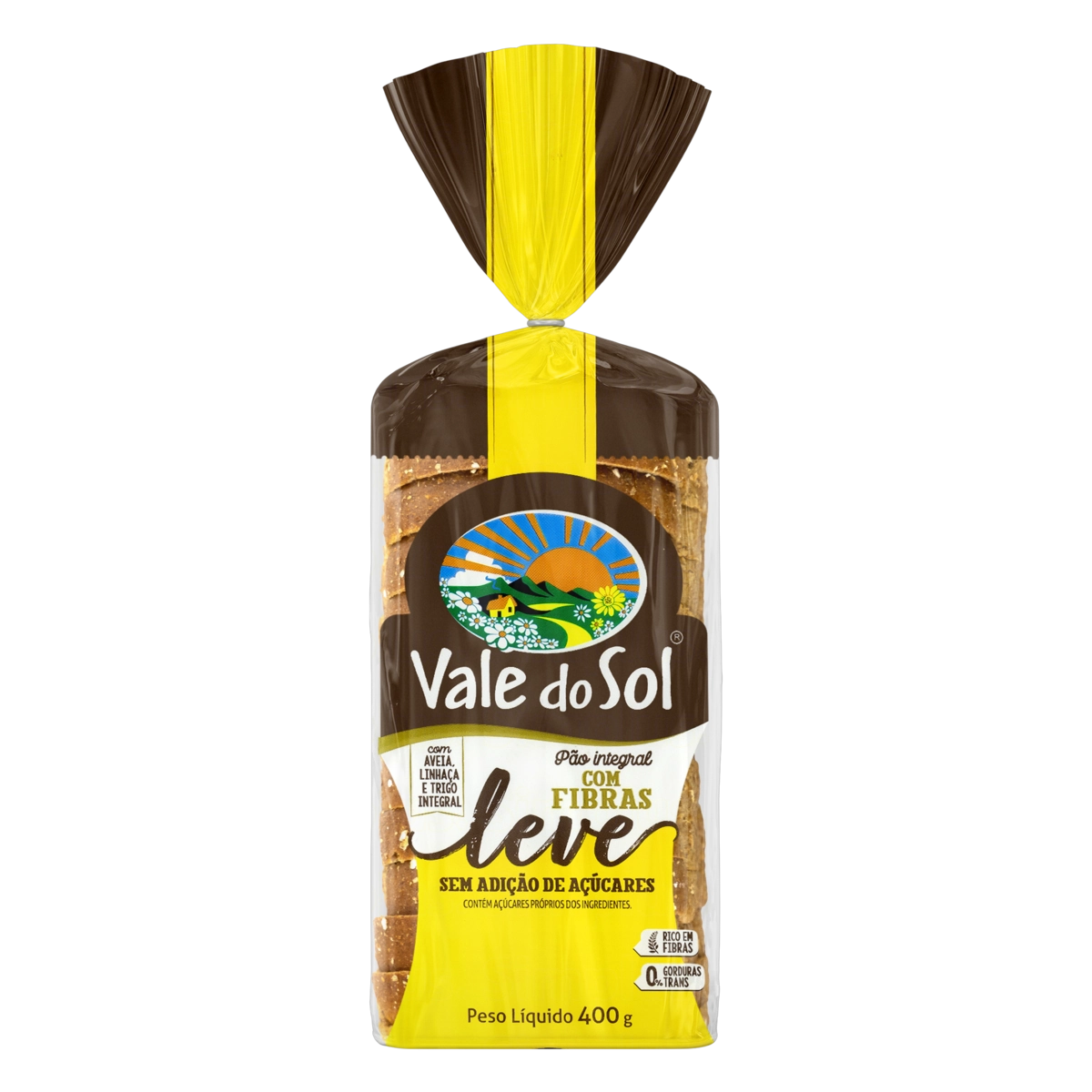 Pão Integral Grãos E Castanha Zero Lactose Vale Do Sol Naturista Pacote 370g