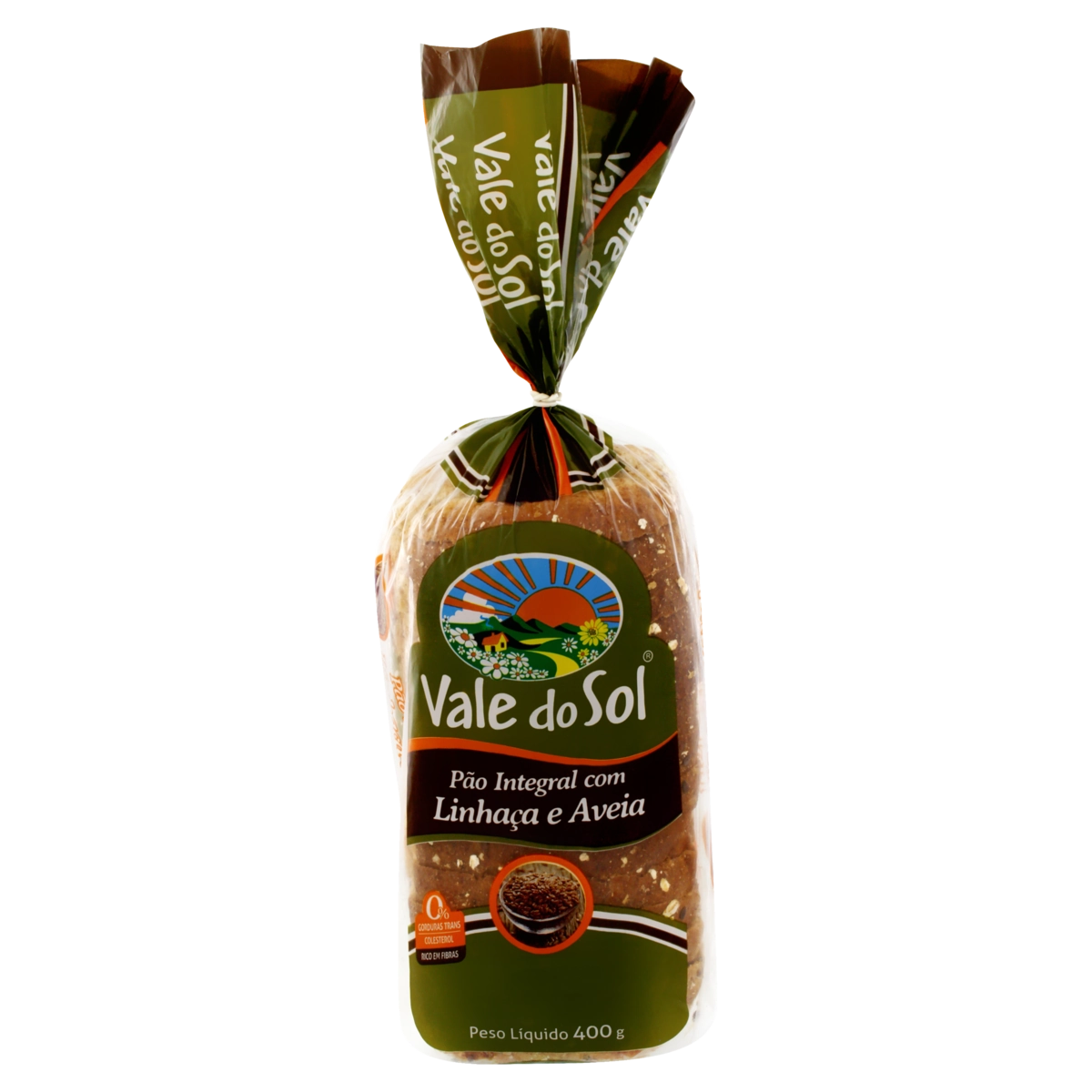 Pão Integral Linhaça E Aveia Vale Do Sol Pacote 400g
