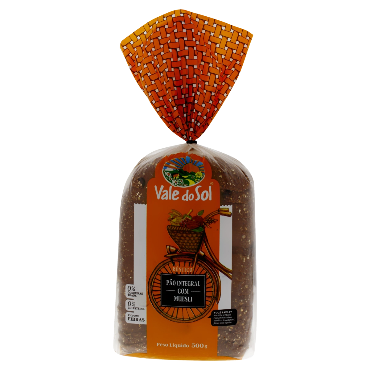 Pão Integral Maçã, Canela E Passas Zero Lactose Vale Do Sol Naturista Pacote 450g