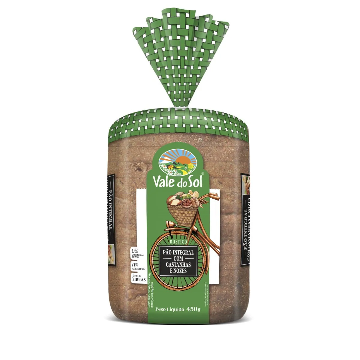 Pão de Forma Integral Castanhas e Nozes Vale do Sol 450 g