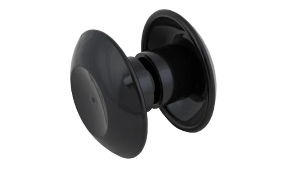 Puxador Duplo 80 Mm Para Porta De Vidro - Preto