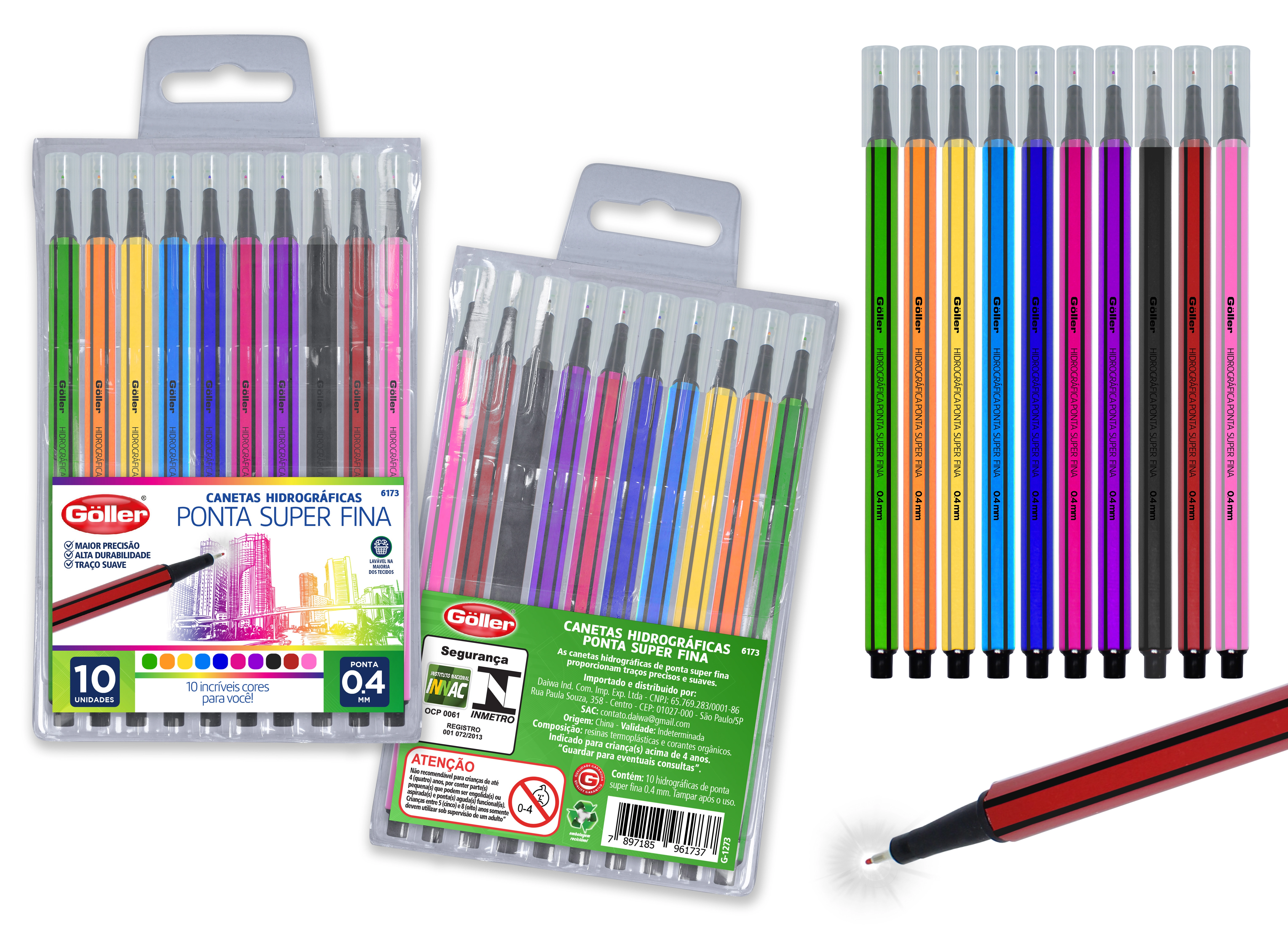 Cj Caneta Hidrografica C/10 Daiwa G1273