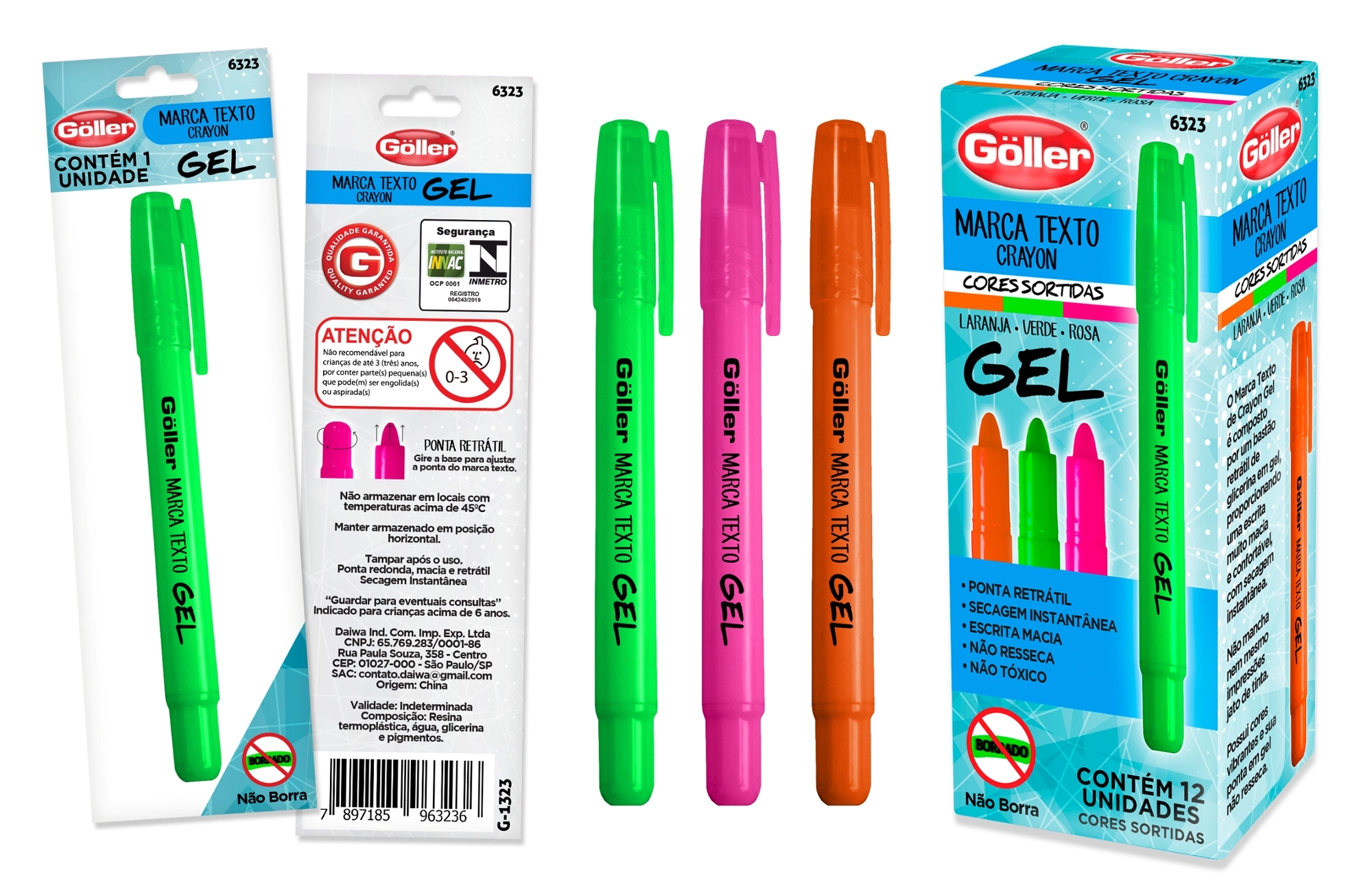 Marca Texto 6323 Gel C/1und Cryon
