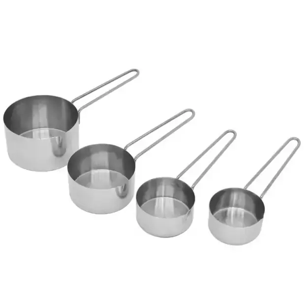 Conjunto Xícaras Medidoras Inox 4 pçs