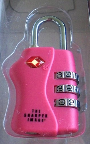 The Sharper Image 3 Dial Cpmbination Tsa Lock Pink
