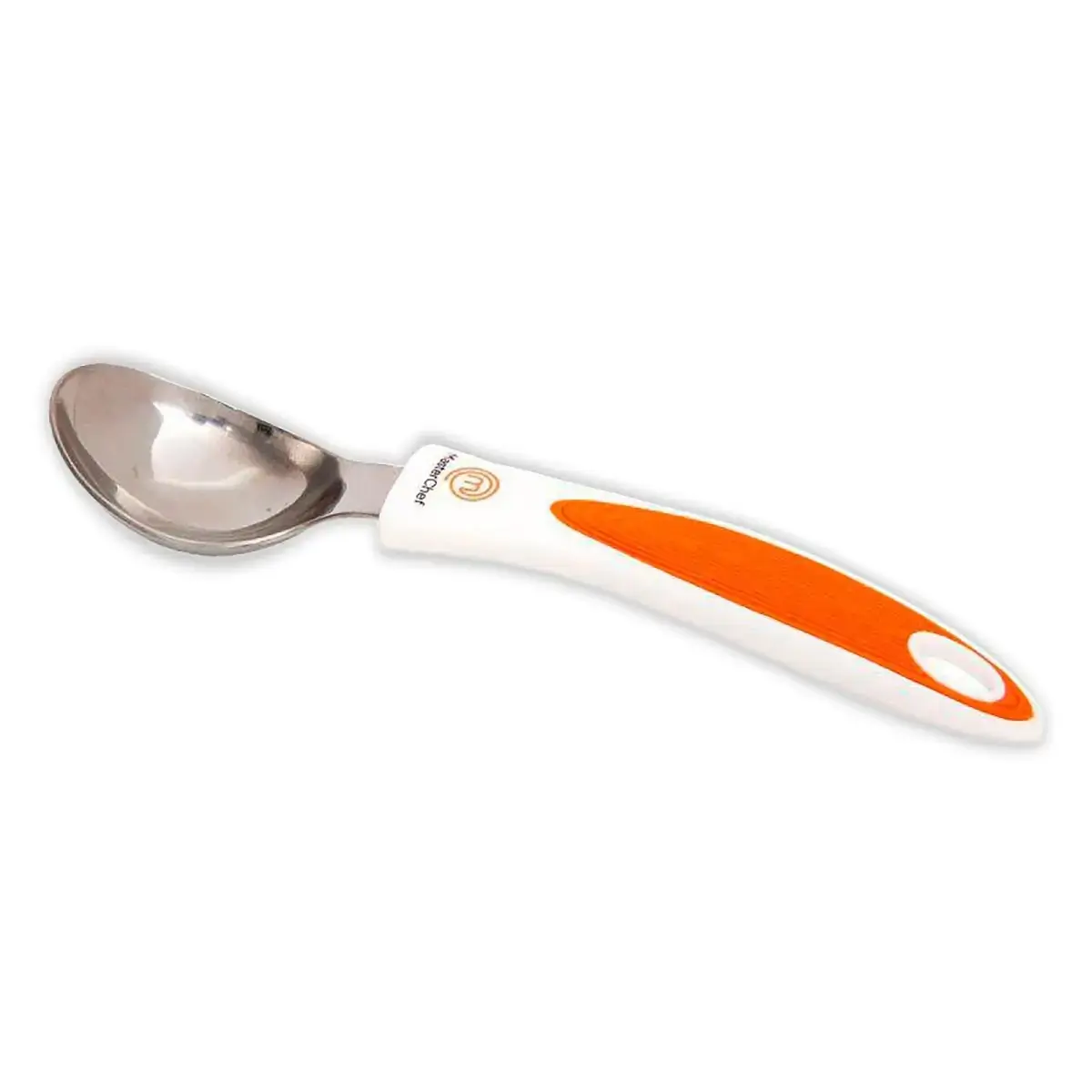 Colher de Sorvete MasterChef 19,5cm Aço Inox Laranja / Branco