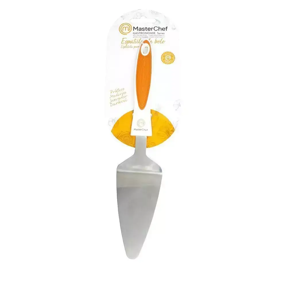 Espátula de Bolo MasterChef 26,5cm Aço Inox Laranja / Branco