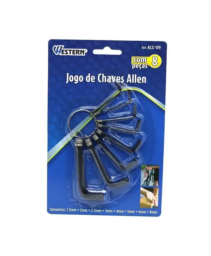 Chave Alen 1,5A8 8 Peças Western