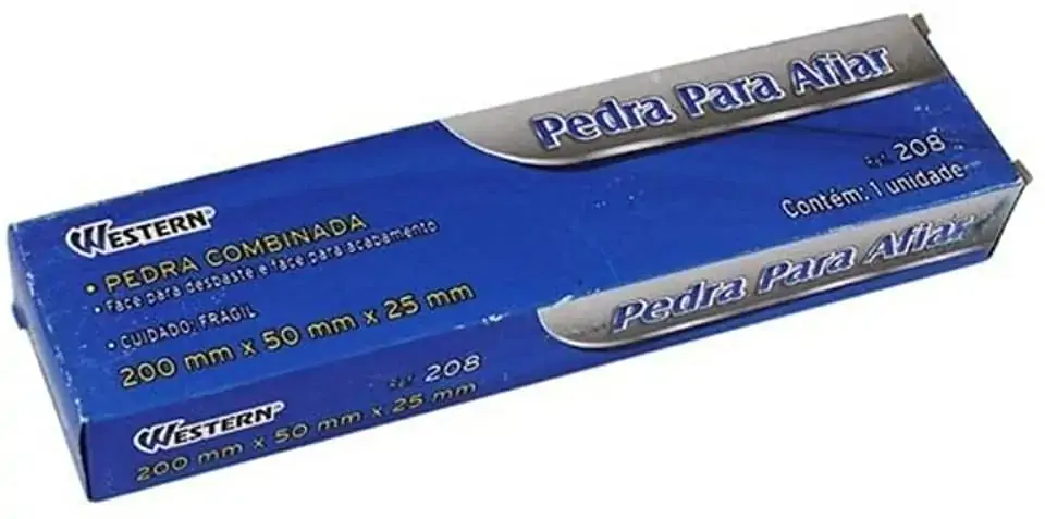 Pedra De Afiar Combinada 20x5x2,5cm Western