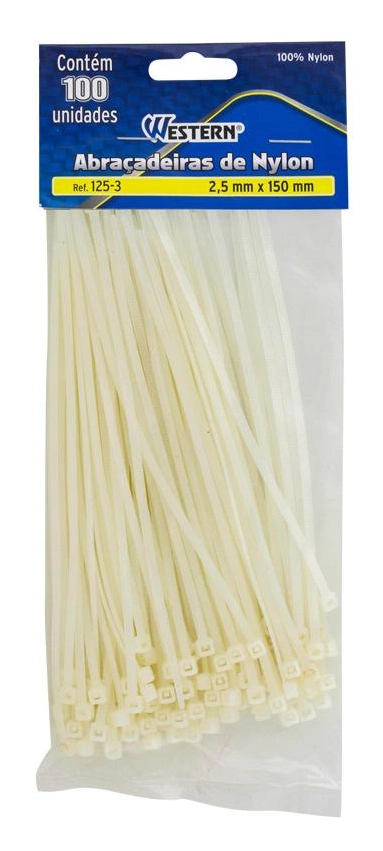 Abracadeiras Branco 2,5X150Mm Western
