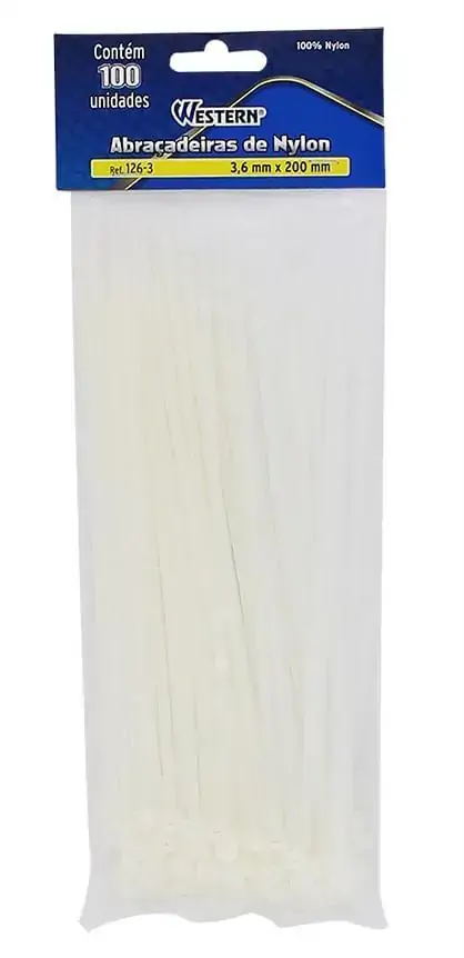 Abraçadeiras Branco 3,6X200Mm Western