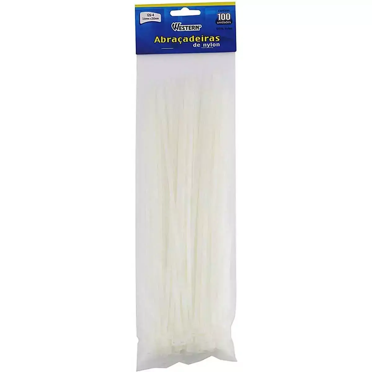 Abracadeira NYLON Branca 3,6X250MM