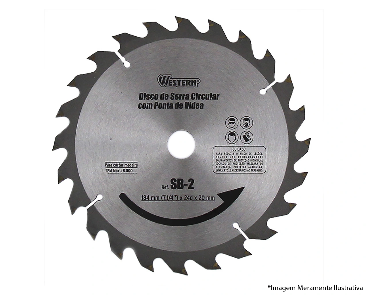 Serra Circ P/mad 7.1/4"x24dx Furo 20mm Sb-2 Blister