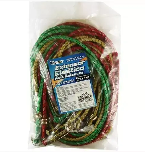 CORDA EXTENSORA ELASTICA BAGAG 1M 10PCS WESTERN 11010