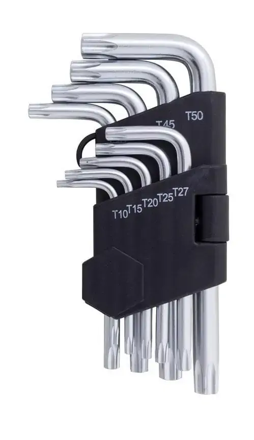 Chave Torx S Furo 9 Peças Western
