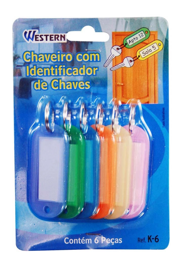 Chaveiro 6 Identificadores Western Home