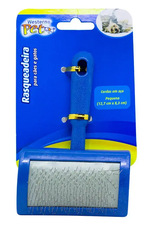 Escova Western Para Cães E Gatos Azul