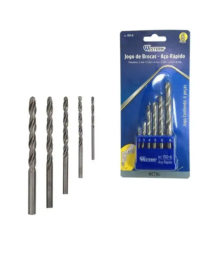 Broca Aco Rapido 2 A 8 mm 6 Peças Western