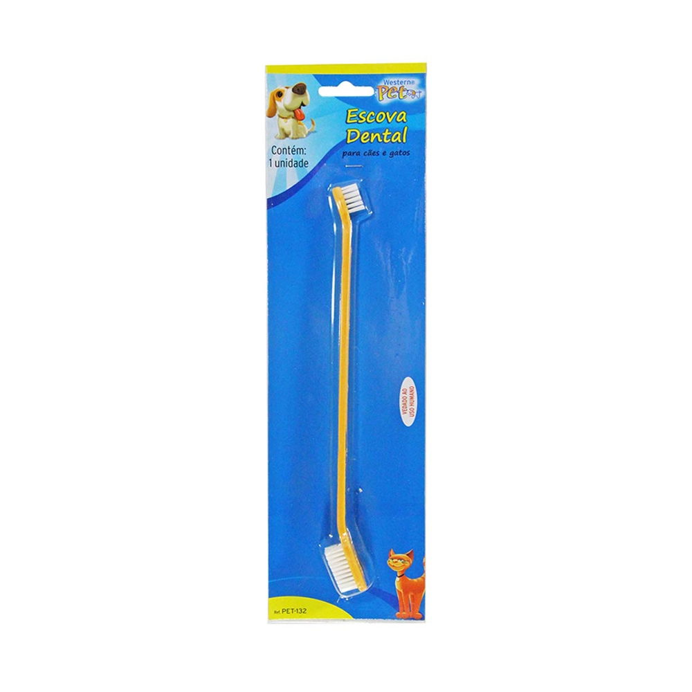 Escova Dental Western Para Cães E Gatos