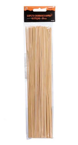 Espeto De Bambu Western Home P/churrasco 30cm Pct 50un