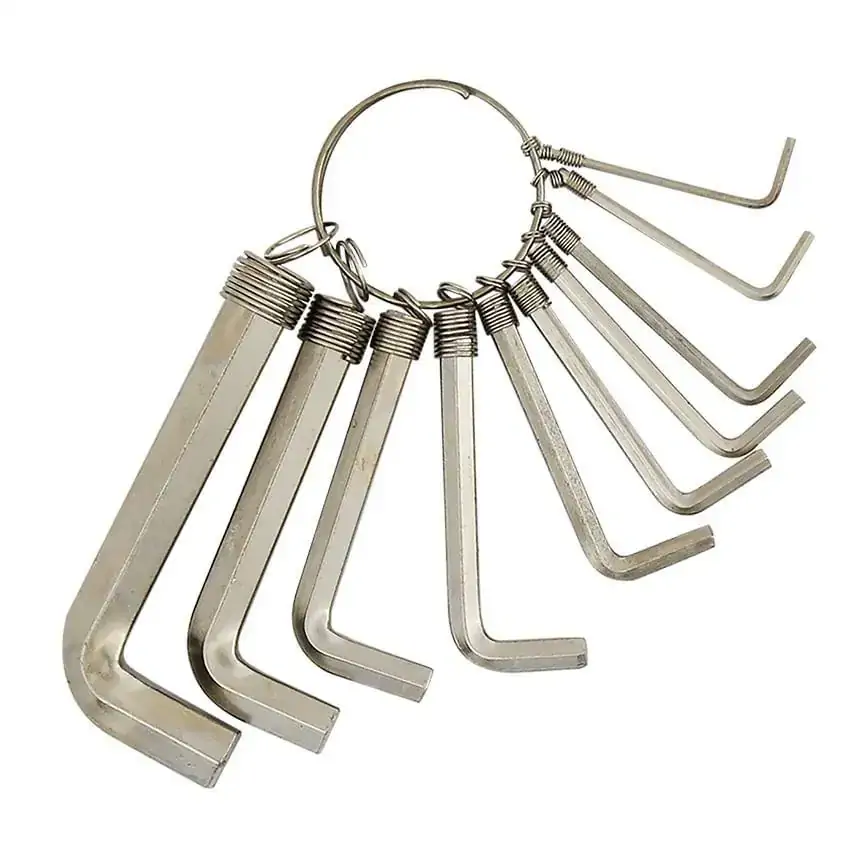 Kit c/ 10 Chave Allen Aço Carbono Vários Tamanhos - 7691