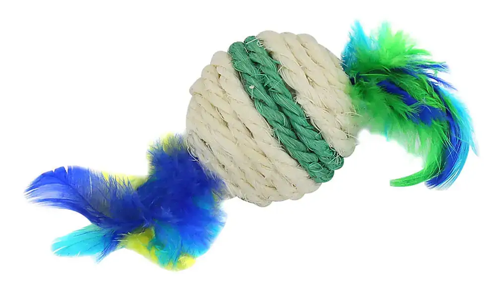 Brinquedo Gato Bola Pena Sisal Western Pet 361 Etilux