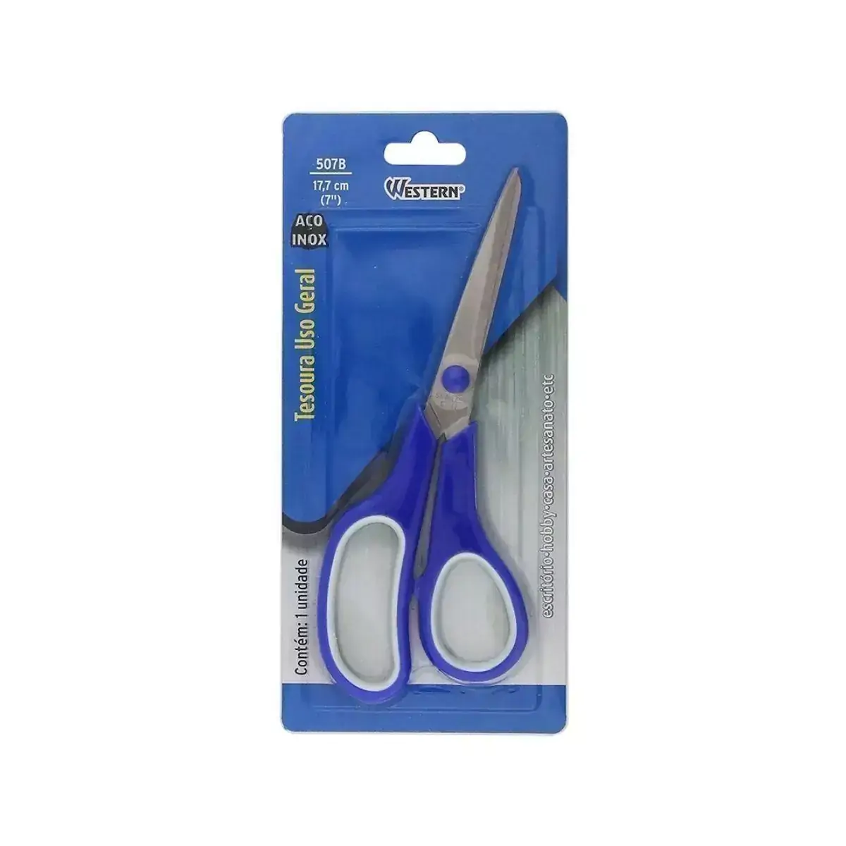 TESOURA MULTIUSO AZUL WESTERN 507B