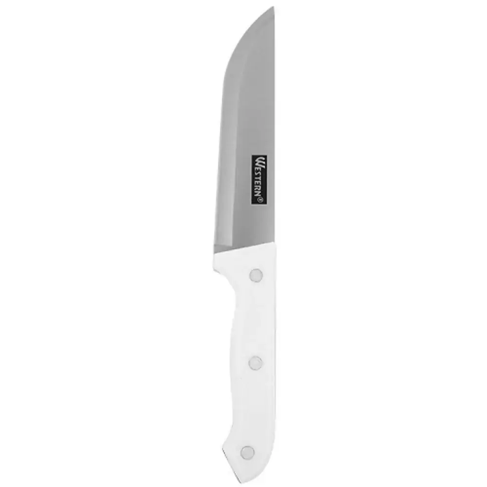 Faca Inox P Cozinha 6 Cb Plast Branco
