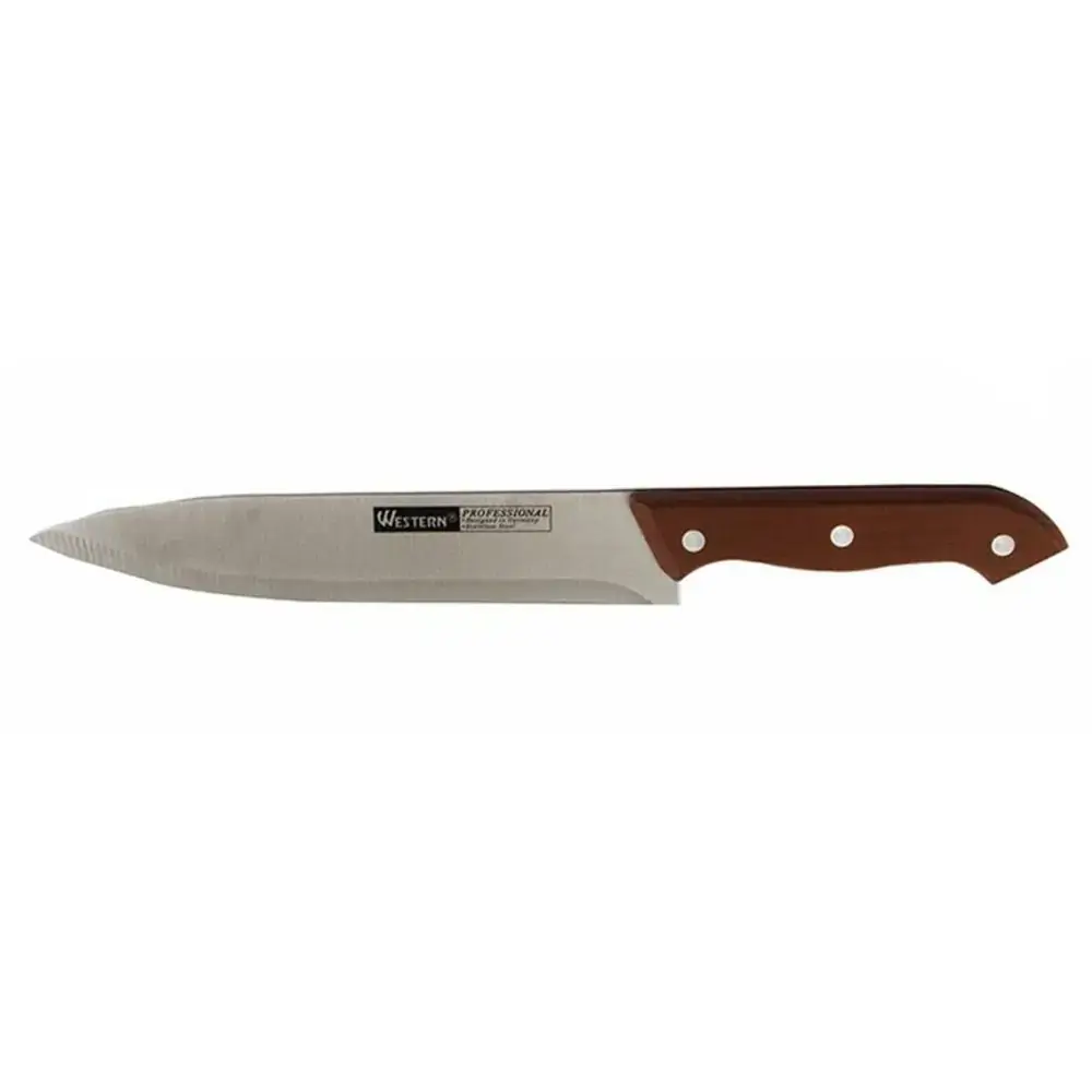 Faca Inox P Cozinha Peixeira 7 Cb Marrom