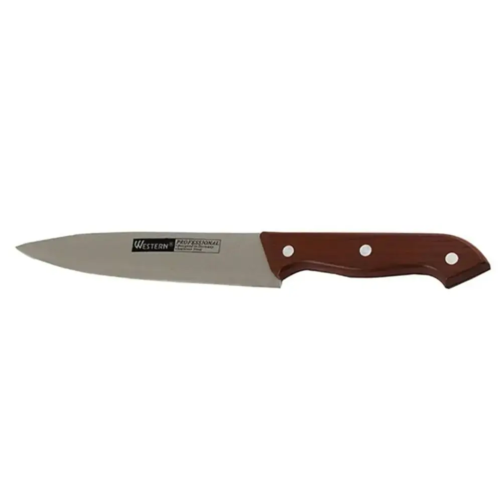 Faca Inox P Cozinha Peixeira 8 Cb Marrom