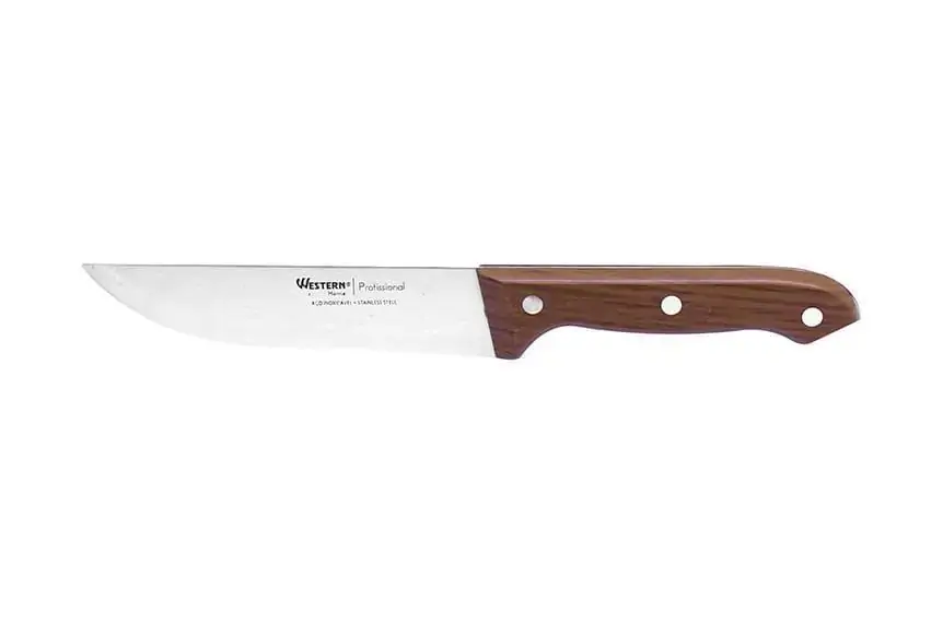 Faca Cozinha Cabo Madeira 6´ 27Cm Western Home